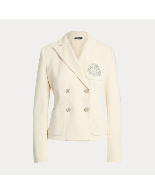 Blazer De Jacquard Con Doble Botonadura Ralph Lauren de color Natural