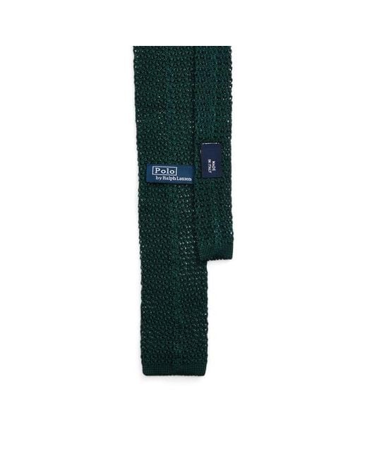 Ralph Lauren Green Knit Silk Tie for men