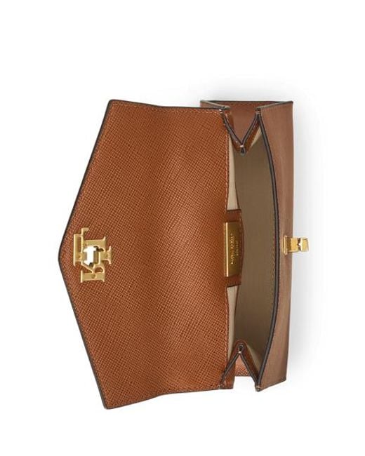 Petite Sacoche Farrah En Cuir Texturé Ralph Lauren en coloris Brown