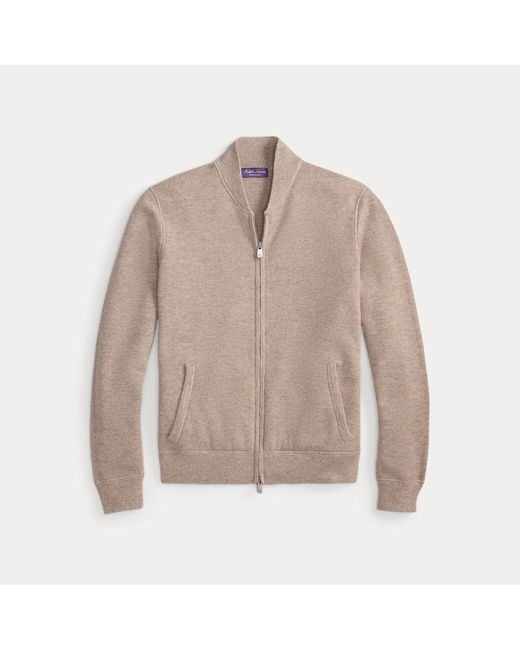 Ralph Lauren Kaschmir-Strickjacke Mit Reißverschluss in Natural für Herren