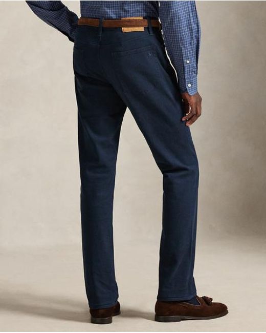 Polo Ralph Lauren Varick Slim Straight Twill Trouser in Blue for Men ...