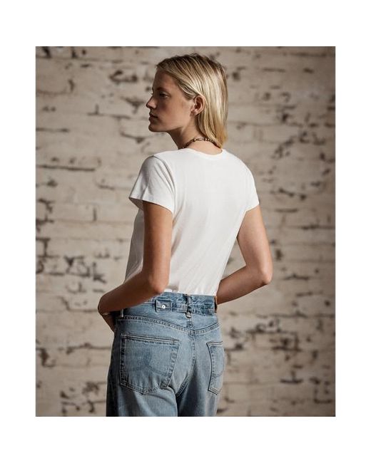 RRL White Cotton Jersey Crewneck T-shirt