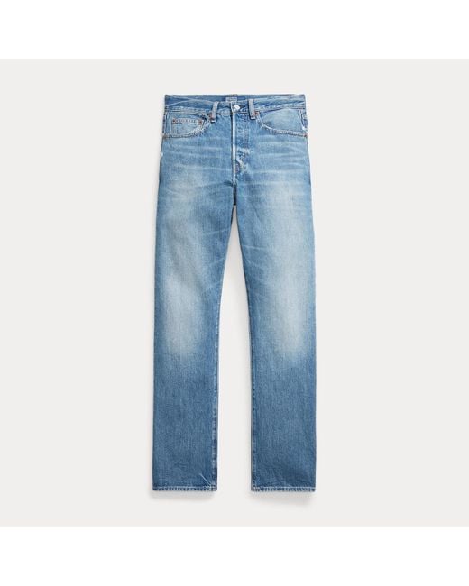 Polo Ralph Lauren Blue High-Rise Relaxed Straight Jean