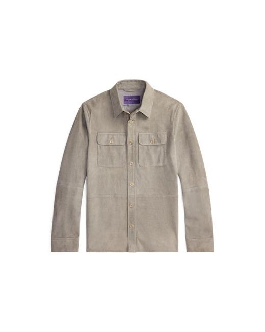 Ralph Lauren Gray Ralph Lauren Calloway Suede Shirt Jacket for men
