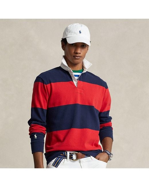 Ralph Lauren Red The Iconic Rugby Shirt for men