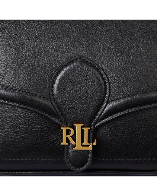 Borsa Bradley piccola pelle martellata di Ralph Lauren in Black