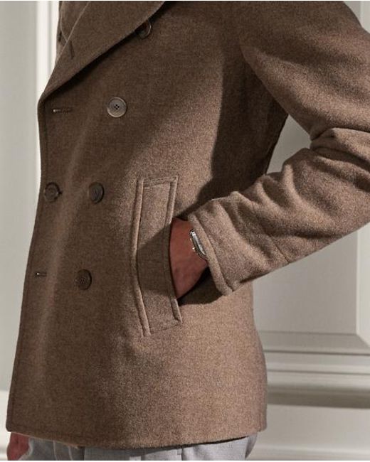 Caban Royston En Laine Melangee Ralph Lauren pour homme en coloris Marron Lyst
