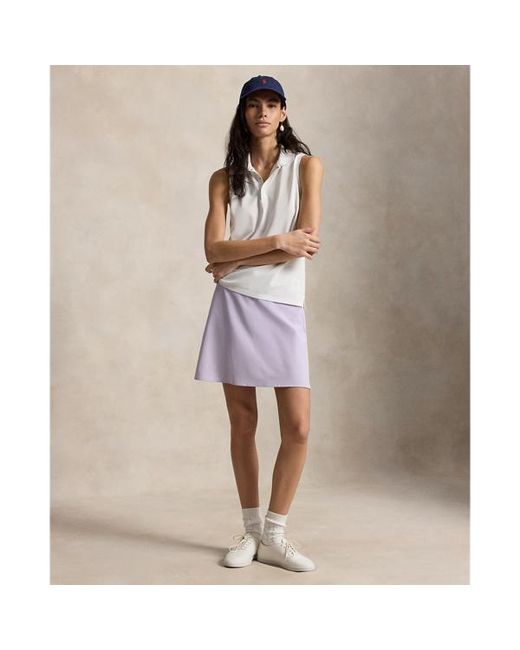 Ralph Lauren Purple Snapped Side Hem Performance Skort