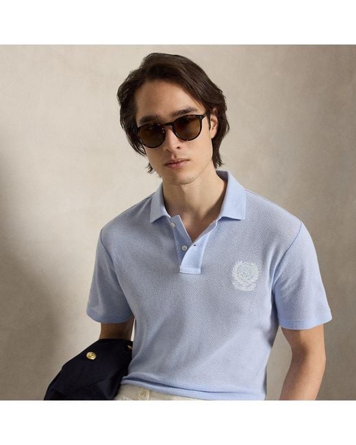Polo Ralph Lauren Blue Wimbledon Classic Fit Polo Shirt for men