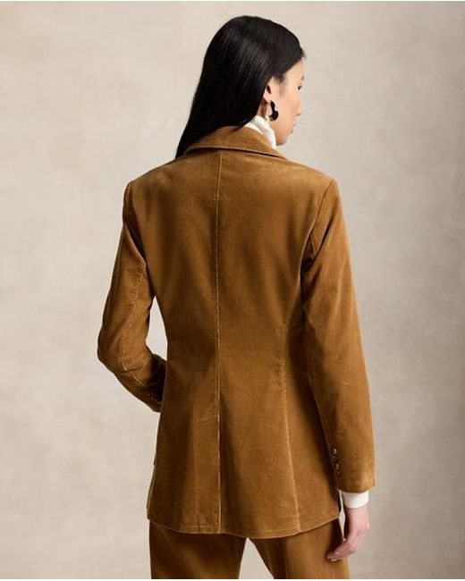 Polo Ralph Lauren Brown Single-Breasted Corduroy Blazer
