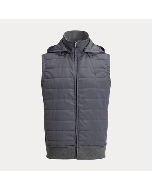 Polo Ralph Lauren Black Hybrid Hooded Gilet for men