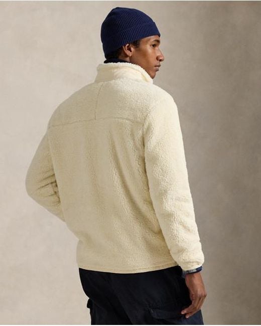 Polo Ralph Lauren Blue Pile Fleece Hybrid Jacket for men