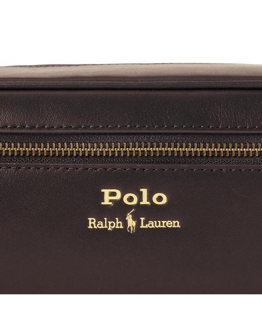 Trousse de voyage en cuir Polo Ralph Lauren pour homme en coloris Black