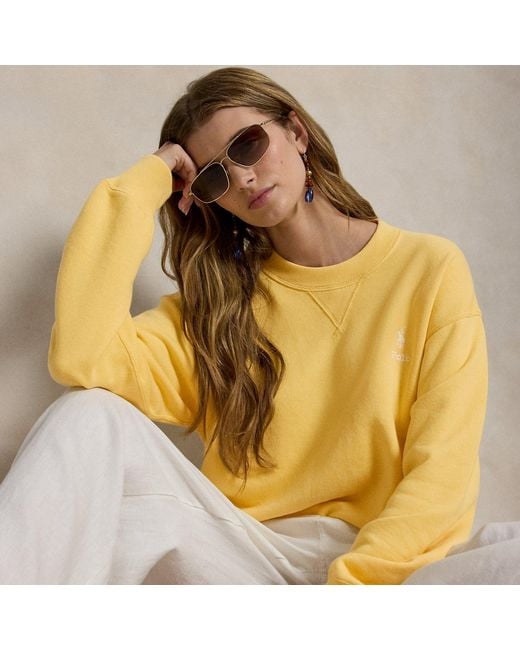 Polo Ralph Lauren Yellow Fleece Logo Crewneck