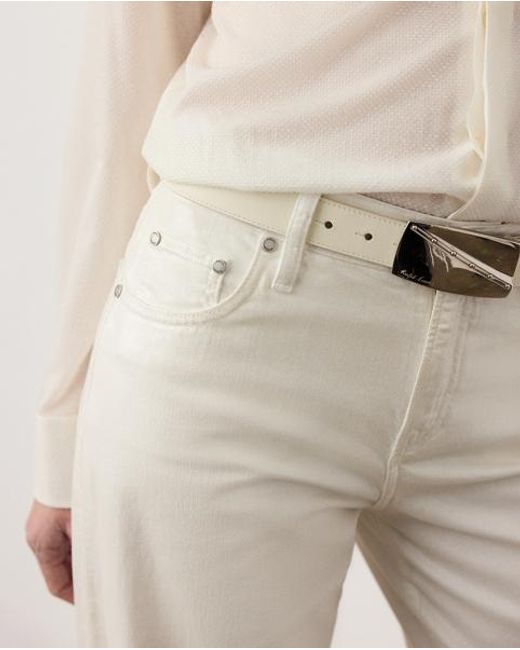 Ralph Lauren White Mercer Relaxed Wide-Leg Jean