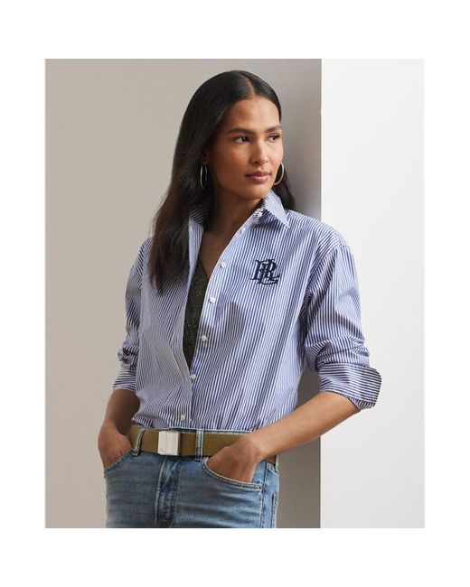 Ralph Lauren Blue Ralph Relaxed Fit Striped Stretch Cotton Shirt