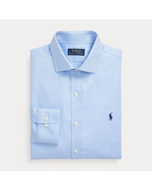 Polo Ralph Lauren Blue Slim Fit Poplin Shirt for men