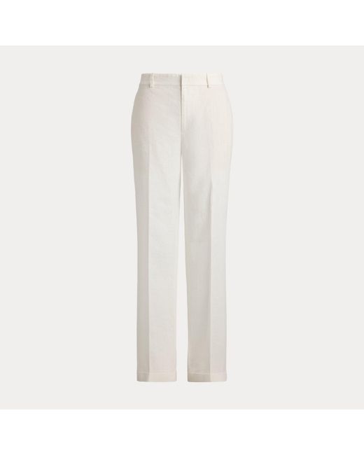 Polo Ralph Lauren Natural Linen High-Rise Relaxed Straight Trouser