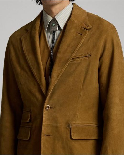 Ralph Lauren Brown Unconstructed Suede Western Sport Coat for men