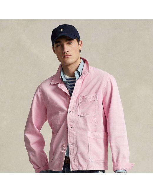 Polo Ralph Lauren Pink Twill Utility Jacket for men