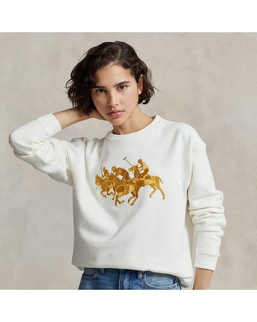 Polo Ralph Lauren Gray Lunar New Year Triple-pony Sweatshirt