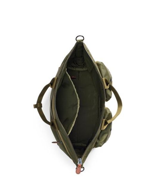 RRL Green Nylon Utility Messenger Bag for men
