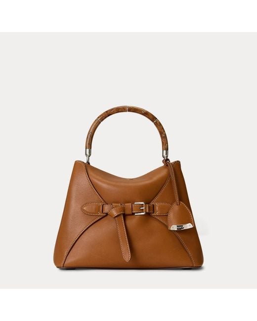Borsa a mano Ralph Lauren in vitello di Ralph Lauren in Brown