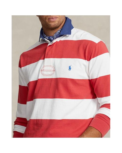 Ralph Lauren Red Ralph Lauren Striped Jersey Rugby Shirt for men