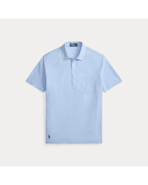 Polo Ralph Lauren Blue Standard Fit Linen Piqué Polo Shirt for men