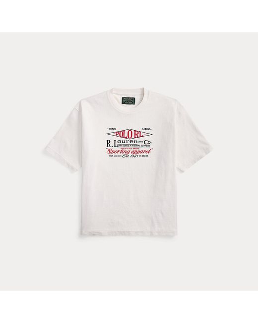 Polo Ralph Lauren White Jersey Relaxed-Fit Graphic T-Shirt for men