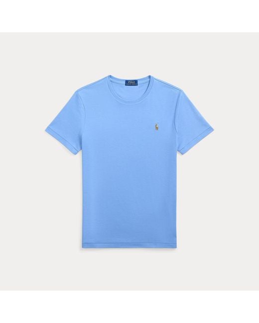 Polo Ralph Lauren Blue Custom Slim Fit Soft Cotton T-Shirt for men