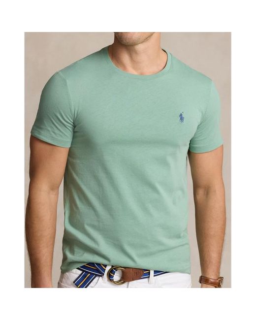 Polo Ralph Lauren Green Custom Slim Fit Jersey Crewneck T-shirt for men