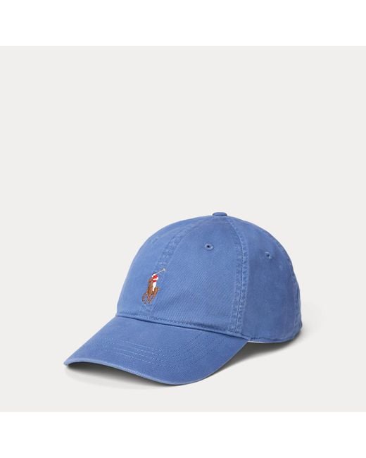 Ralph Lauren Blue Stretch-Cotton Twill Ball Cap for men