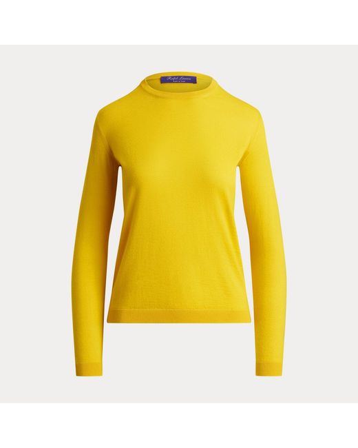 Ralph Lauren Yellow Cashmere Crewneck Sweater