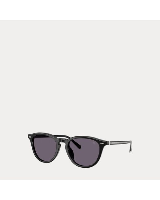 Ralph Lauren Black Automotive Round Sunglasses for men