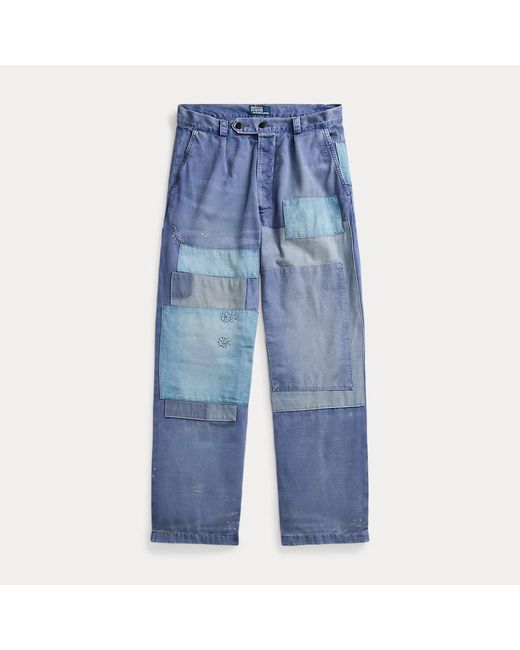 Polo Ralph Lauren Blue Burroughs Relaxed Fit Distressed Trouser for men