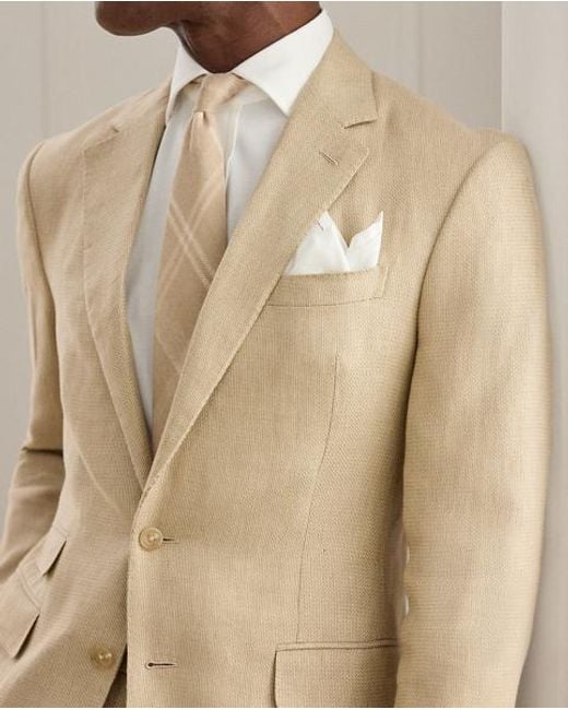 Ralph Lauren Natural Kent Hand-Tailored Twill Suit Jacket for men
