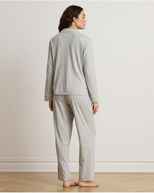 Ralph Lauren Gray Cotton Jersey Pajama Set