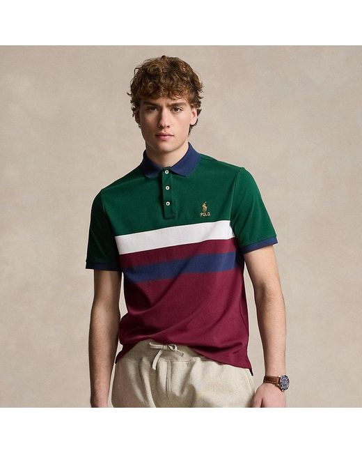 Ralph Lauren Green Classic Fit Soft Cotton Polo Shirt for men