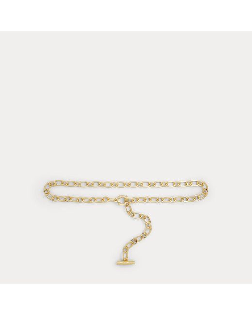 Ralph Lauren Metallic Ralph Brass-Finished Toggle Chain Belt