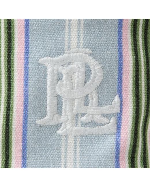 Cappellino bob in cotone a righe di Ralph Lauren in Blue