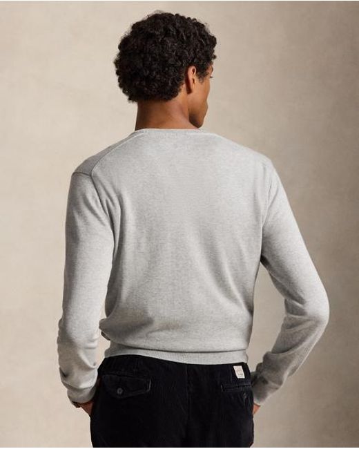 Polo Ralph Lauren Multicolor Slim Fit Cotton V-neck Sweater for men
