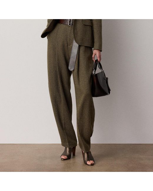 Ralph Lauren Green Harlo Broken-Twill Trouser
