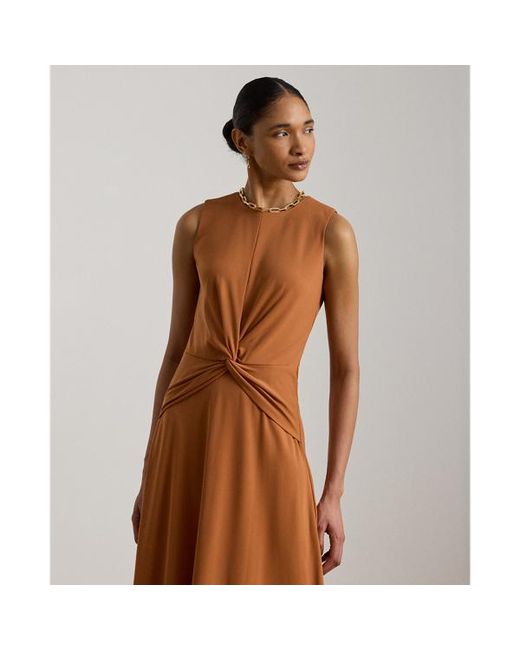 ralph lauren jersey sleeveless dress Ralph Lauren Surplice Jersey Sleeveless Dress - Lauren Navy
