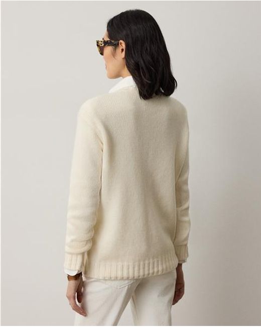 Ralph Lauren Multicolor Ralph Lauren Flag Cashmere Crewneck Sweater