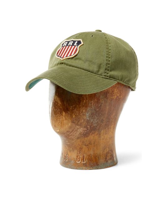 RRL Green Twill Snap-back Ball Cap for men