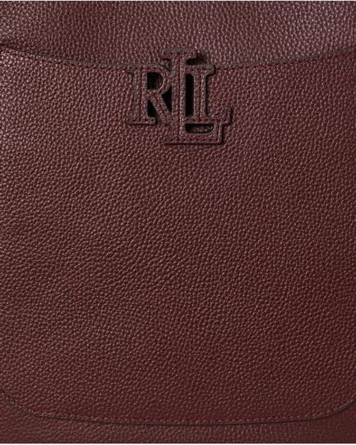 Ralph Lauren Blue Große Narbenleder-Umhängetasche Cameryn