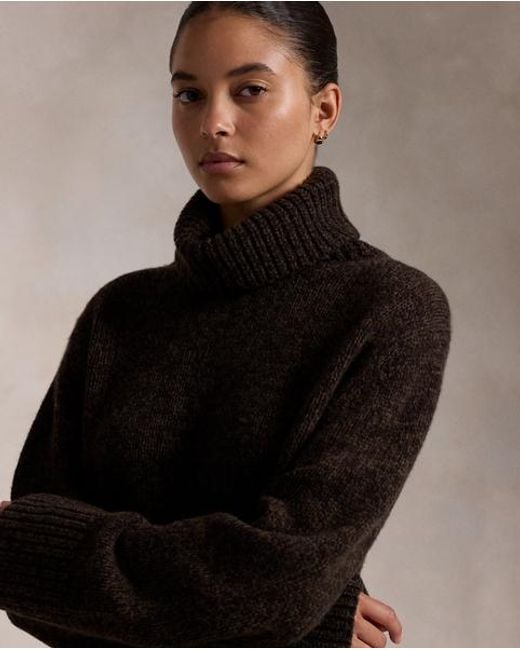 Polo Ralph Lauren Wol-Kasjmier Trui Met Turtleneck in het Brown