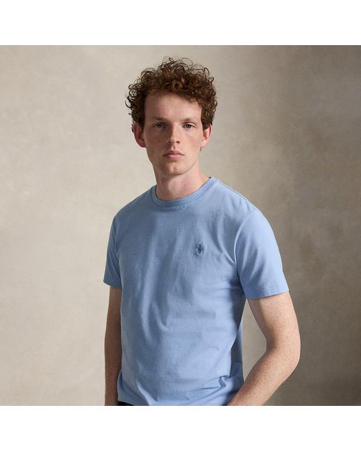 Polo Ralph Lauren Blue Custom Slim Fit Jersey Crewneck T-Shirt for men