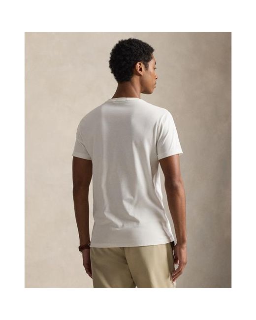 Maglietta Polo Bear Custom Slim-Fit di Polo Ralph Lauren in White da Uomo